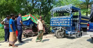 হিলিতে ভটভটি ও অটোরিকশার সংঘর্ষে শিশুসহ আহত ৪